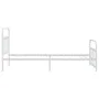 Metal bed frame with headboard and footboard white 107x203 cm by vidaXL, Beds and slatted bases - Ref: Foro24-352641, Price: ...