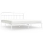 Estructura de cama con cabecero metal blanca 200x200 cm de vidaXL, Camas y somieres - Ref: Foro24-352634, Precio: 131,30 €, D...
