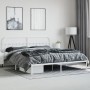 Bettgestell aus weißem Metall mit Kopfteil 200x200 cm von vidaXL, Betten und Lattenroste - Ref: Foro24-352634, Preis: 131,39 ...