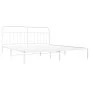 Estructura de cama con cabecero metal blanca 200x200 cm de vidaXL, Camas y somieres - Ref: Foro24-352634, Precio: 129,29 €, D...