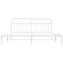Estructura de cama con cabecero metal blanca 200x200 cm de vidaXL, Camas y somieres - Ref: Foro24-352634, Precio: 129,29 €, D...