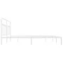 Estructura de cama con cabecero metal blanca 200x200 cm de vidaXL, Camas y somieres - Ref: Foro24-352634, Precio: 129,29 €, D...