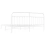 Estructura de cama con cabecero metal blanca 200x200 cm de vidaXL, Camas y somieres - Ref: Foro24-352634, Precio: 129,29 €, D...