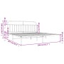 Bettgestell aus weißem Metall mit Kopfteil 200x200 cm von vidaXL, Betten und Lattenroste - Ref: Foro24-352634, Preis: 131,39 ...