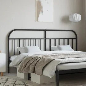 Kopfteil aus schwarzem Metall, 193 cm von vidaXL, Kopf- und Fußteile - Ref: Foro24-353672, Preis: 32,22 €, Rabatt: %