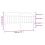 Kopfteil aus schwarzem Metall, 193 cm von vidaXL, Kopf- und Fußteile - Ref: Foro24-353672, Preis: 32,67 €, Rabatt: %