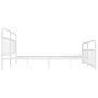 Metal bed frame with headboard and white footboard 200x200 cm by vidaXL, Beds and slatted bases - Ref: Foro24-352652, Price: ...