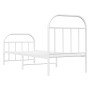 Metallbettgestell mit Kopf- und Fußteil weiß 75x190 cm von vidaXL, Betten und Lattenroste - Ref: Foro24-353692, Preis: 66,39 ...
