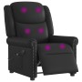 Sillón reclinable de masaje eléctrico negro brillante