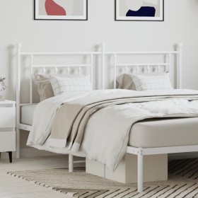 White metal headboard 160 cm by vidaXL, Headboards and footboards - Ref: Foro24-353621, Price: 51,73 €, Discount: %