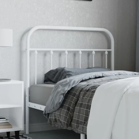 Cabecero de metal blanco 100 cm de vidaXL, Cabeceros y pies de cama - Ref: Foro24-352656, Precio: 30,59 €, Descuento: %