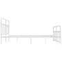 Metal bed frame with headboard and white footboard 160x200 cm by vidaXL, Beds and slatted bases - Ref: Foro24-352648, Price: ...
