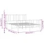 Black metal headboard and footboard bed frame 160x200 cm by vidaXL, Beds and slatted bases - Ref: Foro24-352501, Price: 117,7...