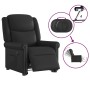 Sillón reclinable eléctrico pie cuero sintético negro brillante