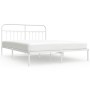 Estructura de cama de metal con cabecero blanco 183x213 cm de vidaXL, Camas y somieres - Ref: Foro24-352632, Precio: 125,72 €