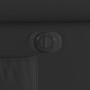 Sillón reclinable eléctrico pie cuero sintético negro brillante
