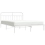 Estructura de cama de metal con cabecero blanco 183x213 cm de vidaXL, Camas y somieres - Ref: Foro24-352632, Precio: 125,72 €