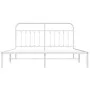 Bettgestell aus Metall mit weißem Kopfteil 180x200 cm von vidaXL, Betten und Lattenroste - Ref: Foro24-352631, Preis: 124,34 ...
