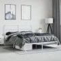 Metal bed frame with white headboard 183x213 cm by vidaXL, Beds and slatted bases - Ref: Foro24-352632, Price: 123,82 €, Disc...