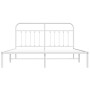 Estructura de cama de metal con cabecero blanco 183x213 cm de vidaXL, Camas y somieres - Ref: Foro24-352632, Precio: 125,72 €