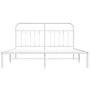 Metal bed frame with white headboard 183x213 cm by vidaXL, Beds and slatted bases - Ref: Foro24-352632, Price: 123,82 €, Disc...