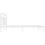 Metal bed frame with white headboard 183x213 cm by vidaXL, Beds and slatted bases - Ref: Foro24-352632, Price: 123,82 €, Disc...