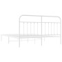Estructura de cama de metal con cabecero blanco 183x213 cm de vidaXL, Camas y somieres - Ref: Foro24-352632, Precio: 125,72 €