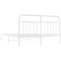 Metal bed frame with white headboard 183x213 cm by vidaXL, Beds and slatted bases - Ref: Foro24-352632, Price: 123,82 €, Disc...
