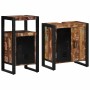 Juego de muebles de baño 2 pcs Marrón madera maciza reciclada