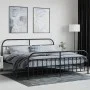 Estructura de cama cabecero y estribo metal negro 193x203cm de vidaXL, Camas y somieres - Ref: Foro24-353659, Precio: 136,96 ...
