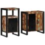 Juego de muebles de baño 2 pcs Marrón madera maciza reciclada
