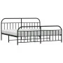 Estructura de cama cabecero y estribo metal negro 193x203cm de vidaXL, Camas y somieres - Ref: Foro24-353659, Precio: 136,96 ...