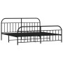 Estructura de cama cabecero y estribo metal negro 193x203cm de vidaXL, Camas y somieres - Ref: Foro24-353659, Precio: 139,08 ...
