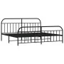 Estructura de cama cabecero y estribo metal negro 193x203cm de vidaXL, Camas y somieres - Ref: Foro24-353659, Precio: 136,96 ...