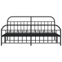 Estructura de cama cabecero y estribo metal negro 193x203cm de vidaXL, Camas y somieres - Ref: Foro24-353659, Precio: 139,08 ...