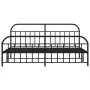 Estructura de cama cabecero y estribo metal negro 193x203cm de vidaXL, Camas y somieres - Ref: Foro24-353659, Precio: 136,96 ...