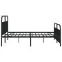 Estructura de cama cabecero y estribo metal negro 193x203cm de vidaXL, Camas y somieres - Ref: Foro24-353659, Precio: 136,96 ...