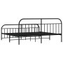 Estructura de cama cabecero y estribo metal negro 193x203cm de vidaXL, Camas y somieres - Ref: Foro24-353659, Precio: 139,08 ...