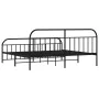 Estructura de cama cabecero y estribo metal negro 193x203cm de vidaXL, Camas y somieres - Ref: Foro24-353659, Precio: 136,96 ...