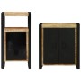 Juego de muebles de baño 2 pcs Madera de mango maciza y rugosa
