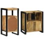 Juego de muebles de baño 2 pcs Madera de mango maciza y rugosa