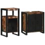 Juego de muebles de baño 2 pcs Marrón madera maciza reciclada