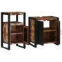 Juego de muebles de baño 2 pcs Marrón madera maciza reciclada