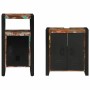 Juego de muebles de baño 2 pcs Marrón madera maciza reciclada