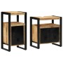 Juego de muebles de baño 2 pcs Madera de mango maciza y rugosa