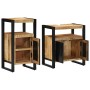 Juego de muebles de baño 2 pcs Madera de mango maciza y rugosa