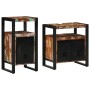 Juego de muebles de baño 2 pcs Marrón madera maciza reciclada