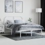 Metallbettgestell mit weißem Kopfteil 120x200 cm von vidaXL, Betten und Lattenroste - Ref: Foro24-353682, Preis: 88,71 €, Rab...