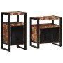 Juego de muebles de baño 2 pcs Marrón madera maciza reciclada