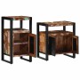 Juego de muebles de baño 2 pcs Marrón madera maciza reciclada